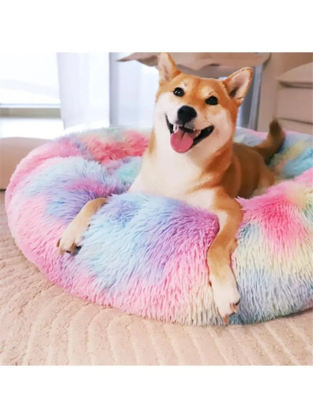 Calming Donut Pet Bed for Small Dogs 20